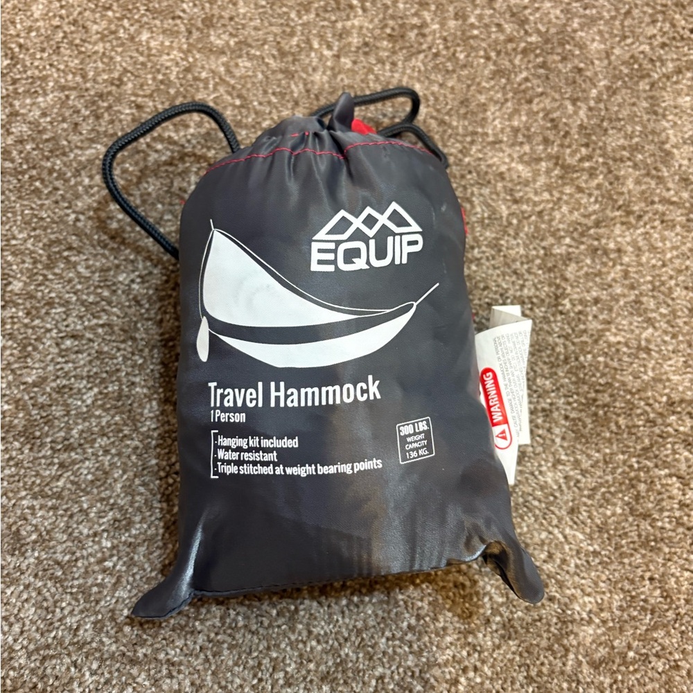 Equip Red and Black Travel Hammock